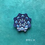 ペルシャのエナメル皿（ミーナーカーリー）飾り皿　アクセサリートレイ　香皿　Φ10ｃｍ【010-002】の画像