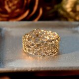 [14Kgf] リボンコード編みリング  [ミラノ・デザイン賞受賞作品]