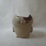ねこさん陶製カップ(ぶちにゃん)の画像