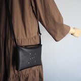 ミニショルダーバッグ（ORION ブラック） 本革 スマホ ショルダー ポシェットの画像