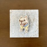 手刺繍ブローチ(フレンチブルドッグ)