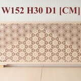 組子欄間調インテリア壁飾り 【３種組分け 麻の葉-ゴマ柄-桜亀甲 W152 H30 D1】 組子細工 本格的な組子インテリアの画像