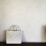 winter forest＊アラン模様のクロッシェバッグ