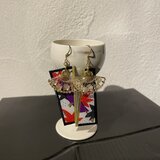 花札ピアス 【紅葉】扇  サージカルステンレスの画像