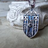 るこ様オーダー品　扉のネックレス　SV古美＋合成アレキサンドライト