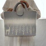 羊毛刺繍フェルトバック/ 幻冬