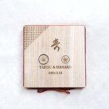 【オーダーメイド】★木製　桐　和風リングピロー★　名入れ　結婚式　七宝　和装の画像
