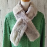 ¶ new antique fur ¶ サファイアミンクファースリット入りクロスマフラー「SALA」