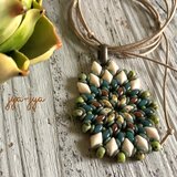 【新色】beads necklace - アイボリーグリーン