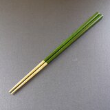 漆塗り箸／錫の輝き（緑・24cm）の画像