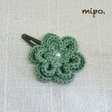 大きなお花のパッチンピン