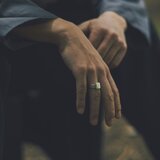 ljós og skuggi ring　Lサイズ ユニセックス シルバーリング　silver925　　の画像
