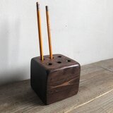 数量限定　WPS-9　古材　ペンスタンド　ペン立て　サイコロ　木製　文具　文房具の画像