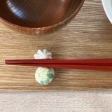 色絵箸置き　ポインセチア白の画像
