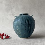 小さな壺 深緑釉の画像