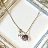 フローライトのクローバーのペンダント