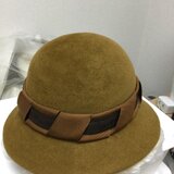 マロン色チェコ製ベロアハット
