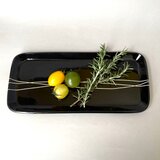 長皿 (中) 黒 black / ライン line