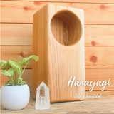 【森に木霊するような癒しのサウンド】天然木スマホスピーカーL