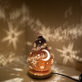 冬の夜空のランプ