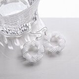 ツイストループ・ピアス（イヤリング） #3Dprint accessoriesの画像