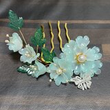 001.コーム付き髪飾り　かんざし　簪　花　の画像