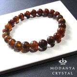 [beads592]スキャポライト（ブラウン）8mm ブレスレット 24粒の画像