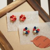 つまみ細工の耳飾り【ピアス001】
