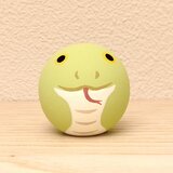 干支だんご ヘビ  黄緑 Мの画像