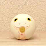 干支だんご ヘビ  白 Мの画像