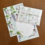 Letter Set 山葡萄にシマリス（ブルーグリーン）の画像