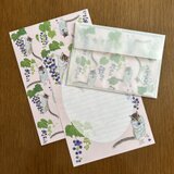 Letter Set 山葡萄にシマリス（ピンク）の画像