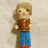 ブローチ【本を読む】の画像