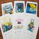 2025年　イラストカレンダー　壁掛けの画像