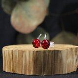 レッドアンバーのイヤリング（琥珀）