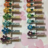 ミニお花のウッドクリップ  どちらか１つの画像