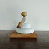 木彫りの鏡餅との画像
