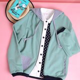 ジップアップフーディー♡グレイッシュグリーン