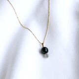 漆黒の宇宙Ⅱ✧モリオンお守りネックレス（ラウンド）✧GALAXY✧プチネックレス✧サージカルステンレス製の画像