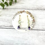 かすみ草のタティングレースピアス⁑ライトパープル