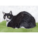 猫イラスト「ウメ10」原画の画像