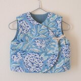 COTTON リバーシブルベスト *ブルー* size 70～80