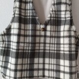 ふんわりやさしい着心地☆あったかベスト(オートミール×グレー)