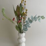 花器 花瓶 (白）Vase (white) 陶磁器製　の画像