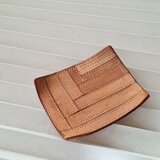 TOKOGAWA tray　partch 床革トレイ・ステッチ　№001351