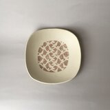 スリップ模様 角丸四方皿の画像