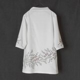 小さな実りたちの森＊筆描きTシャツ 七分袖オフネックの画像