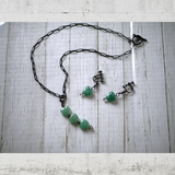 新緑ハートのペンダント＆イヤアクセサリー〜グリーンアベンチュリン〜