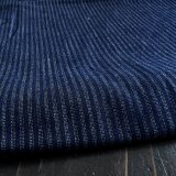 sm0038b　縞文様 木綿 ハギレ   110cm   / 古布 古裂 藍染 かすり