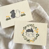 しろいうさぎくろいうさぎ•2枚setの画像